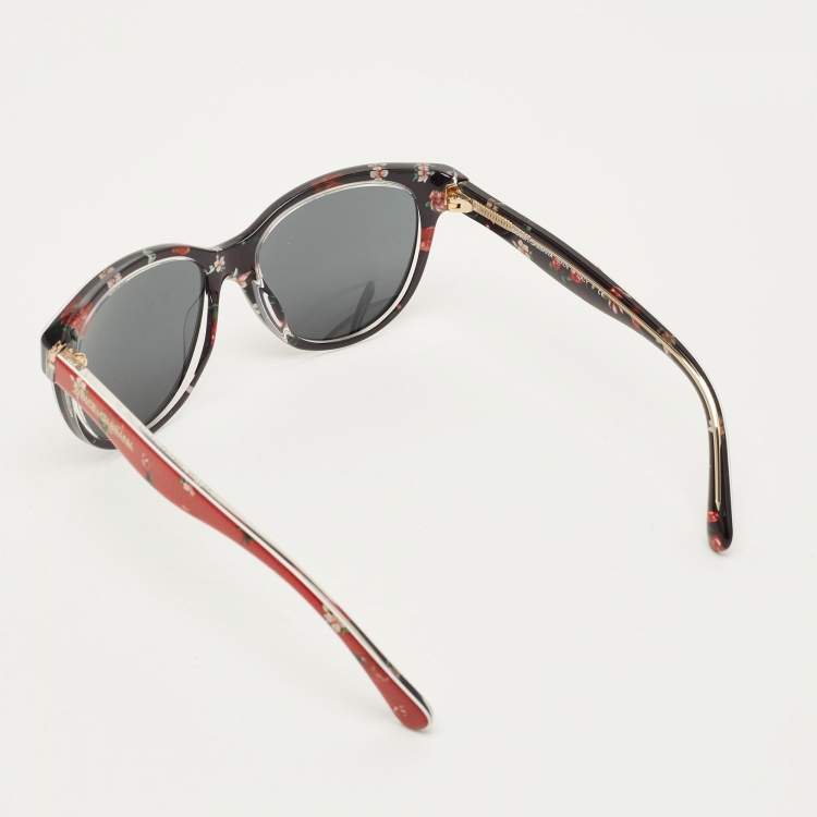 Pre Owned Dolce & Gabbana Bambino Red/Black DG4176 Floral Frame Sunglasses