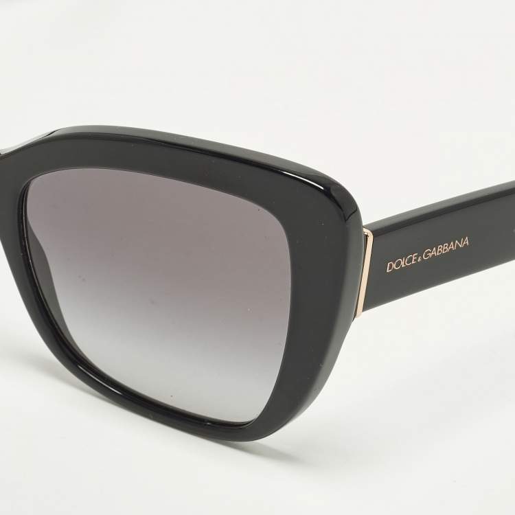 Pre Owned نظارة شمسية دولتشي أند غابانا DG 4348 بتصميم فراشة بتدرجات لون أسود