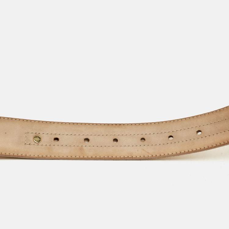 مملوكة مسبقًا Dolce & Gabbana 90 CM Buckle Belt Rose Gold Leather