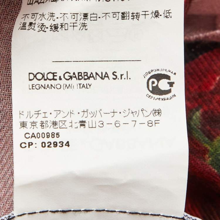 Pre Owned Dolce & Gabbana Multicolor Floral Print Fabric Scarf
