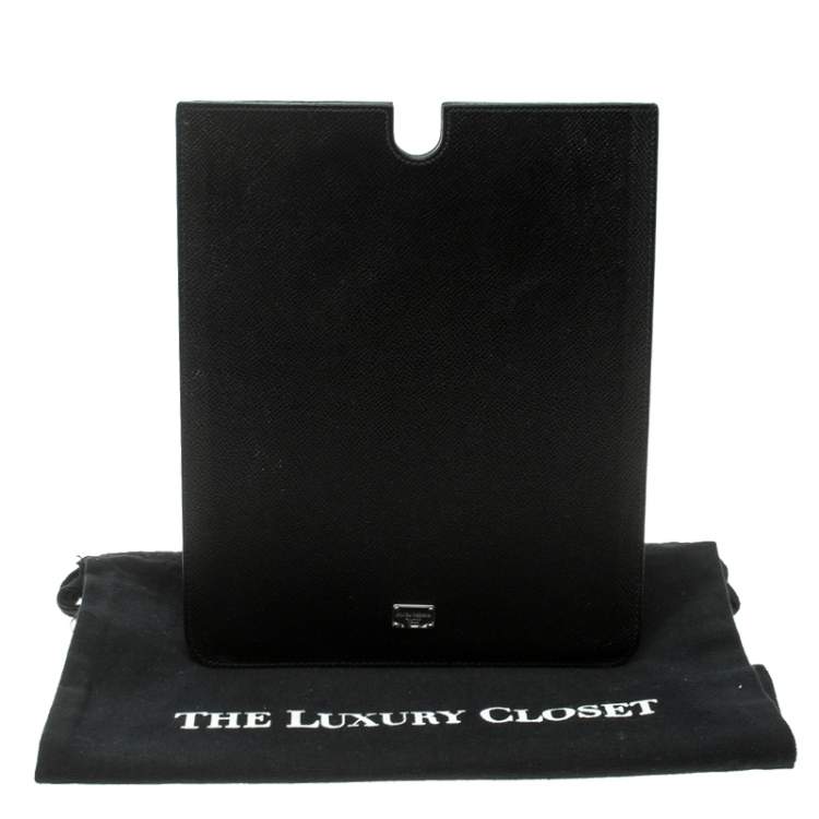 Pre Owned Dolce & Gabbana Black Leather iPad 2 Case