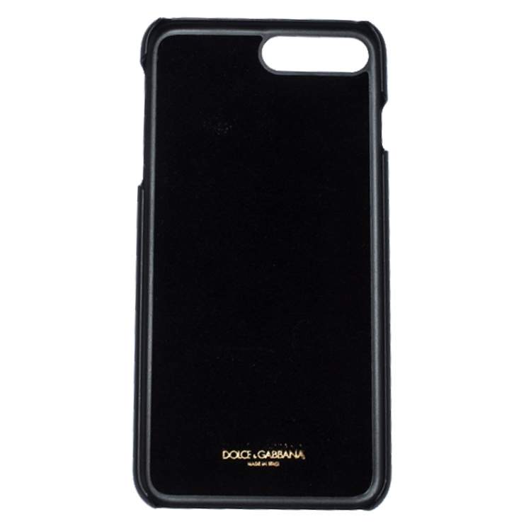 Pre Owned Dolce & Gabbana Multicolor Jewel Embellished Leather iPhone Cover
