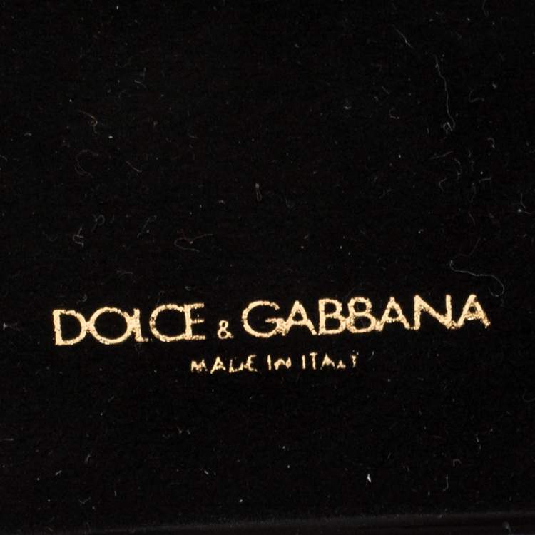 Pre Owned Dolce & Gabbana Multicolor Leather Heart Crystal Embellished iPhone 6S Case