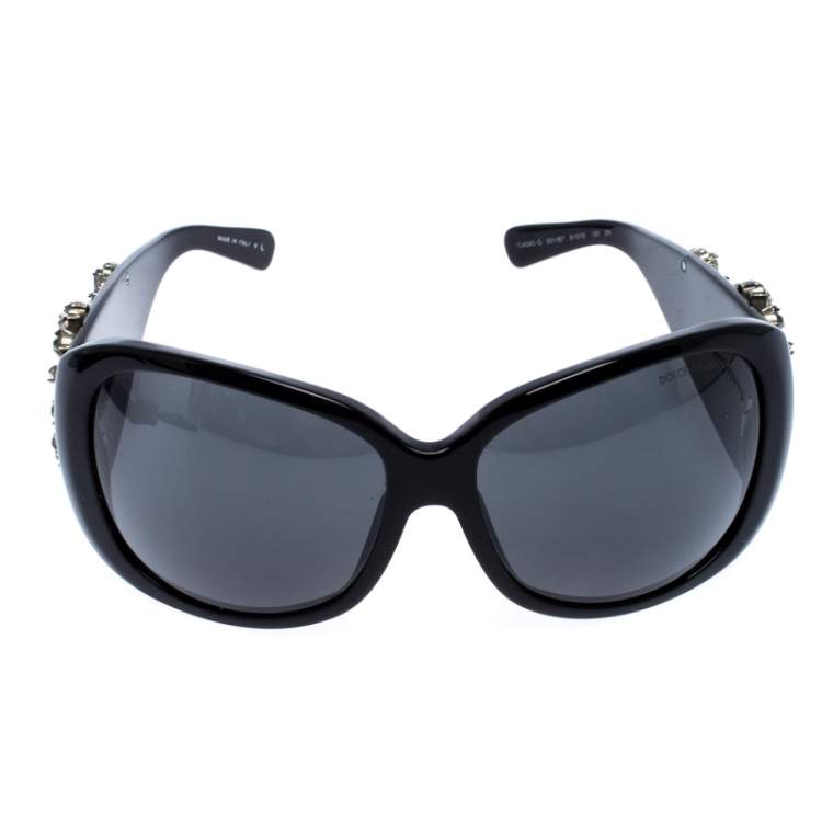 Dolce & Gabbana Black DG 4040-G Crystal Embellished Oversize Sunglasses  Dolce & Gabbana | TLC