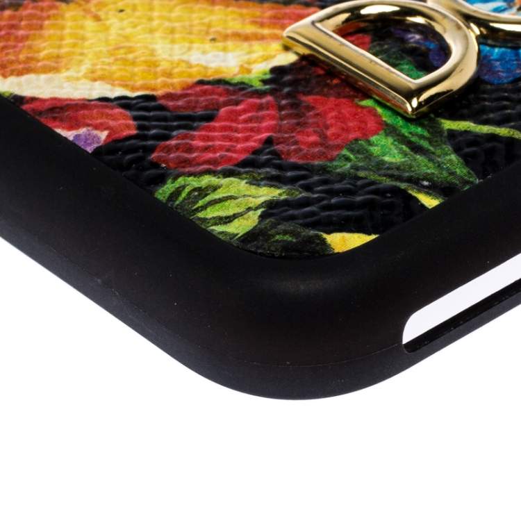 Pre Owned Dolce & Gabbana Black Floral IPhone XS Max Case 