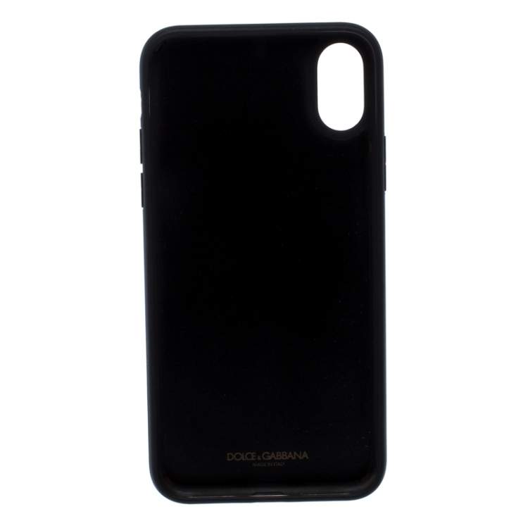 Pre Owned Dolce & Gabbana Black Floral IPhone XS Max Case 