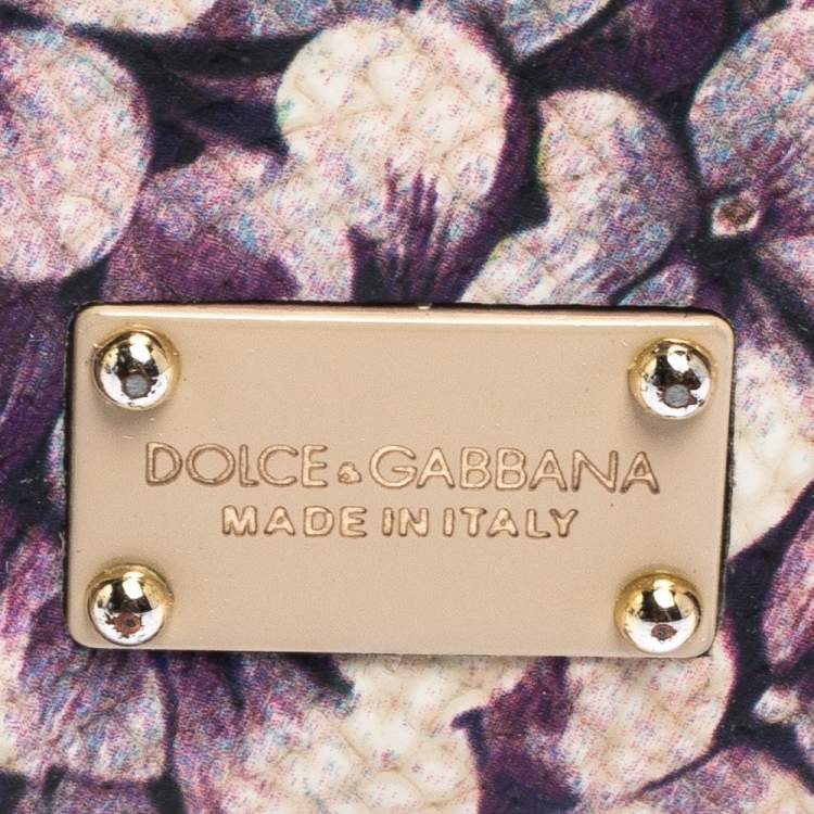 Pre Owned Dolce & Gabbana Multicolor Floral Print Leather iPhone 7 Case