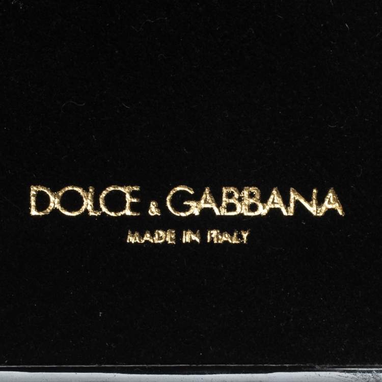 Pre Owned Dolce & Gabbana Red/Mustard Embellished Leather iPhone 6 Case