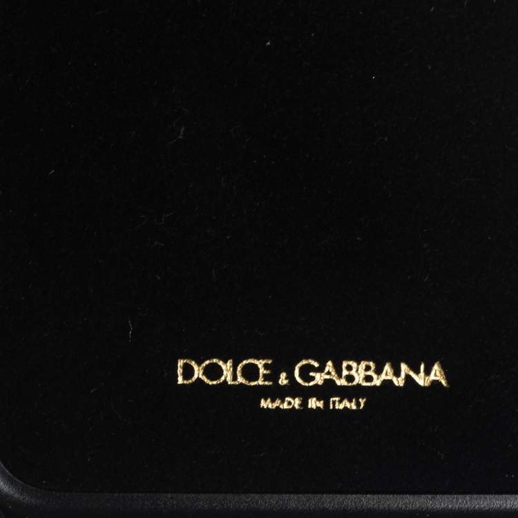 Pre Owned Dolce & Gabbana Multicolor Fruit Print Leather Crystal Embellished iPhone 7 Case
