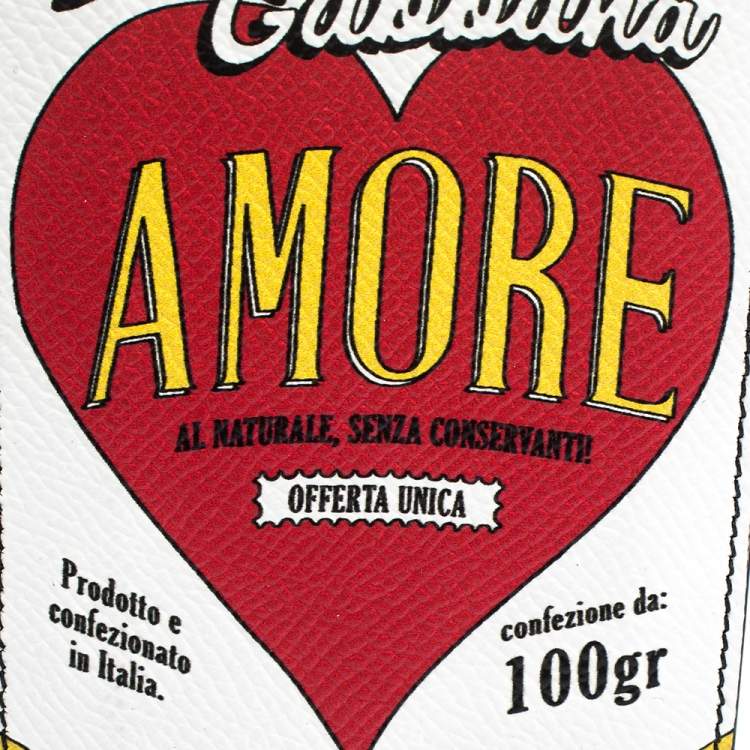 Pre Owned Dolce & Gabbana Multicolor Amore Print Leather iPhone 7 Case