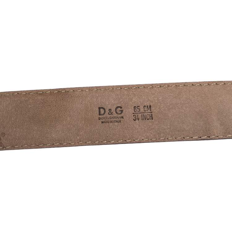 Pre Owned Dolce & Gabbana Burgundy Patent Leather Belt 85CM