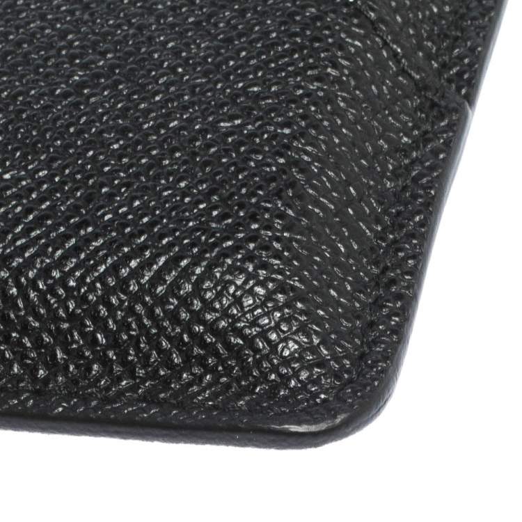 Pre Owned Dolce & Gabbana Black Dauphine Leather iPad Envelope Case