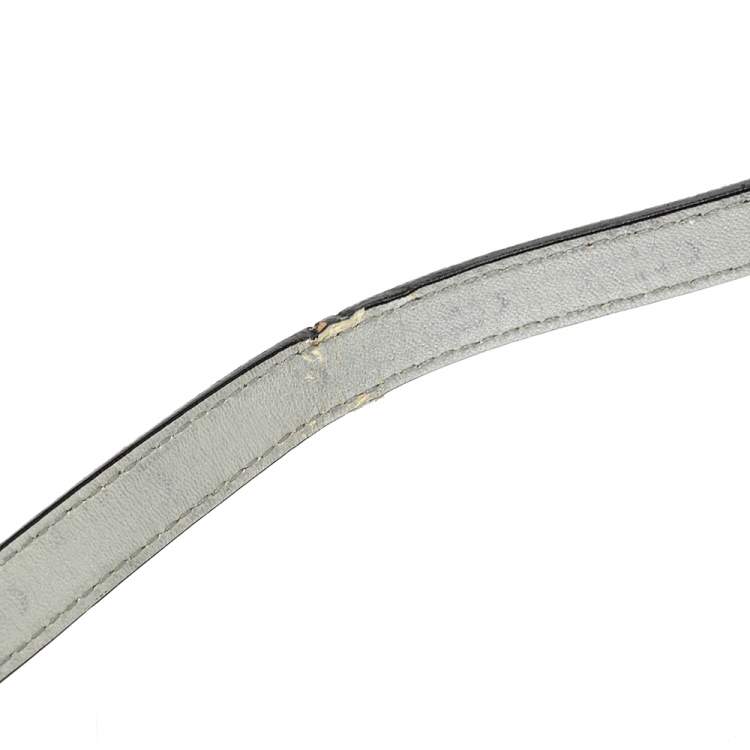 Pre Owned Dolce & Gabbana Black Patent Leather Belt 95CM