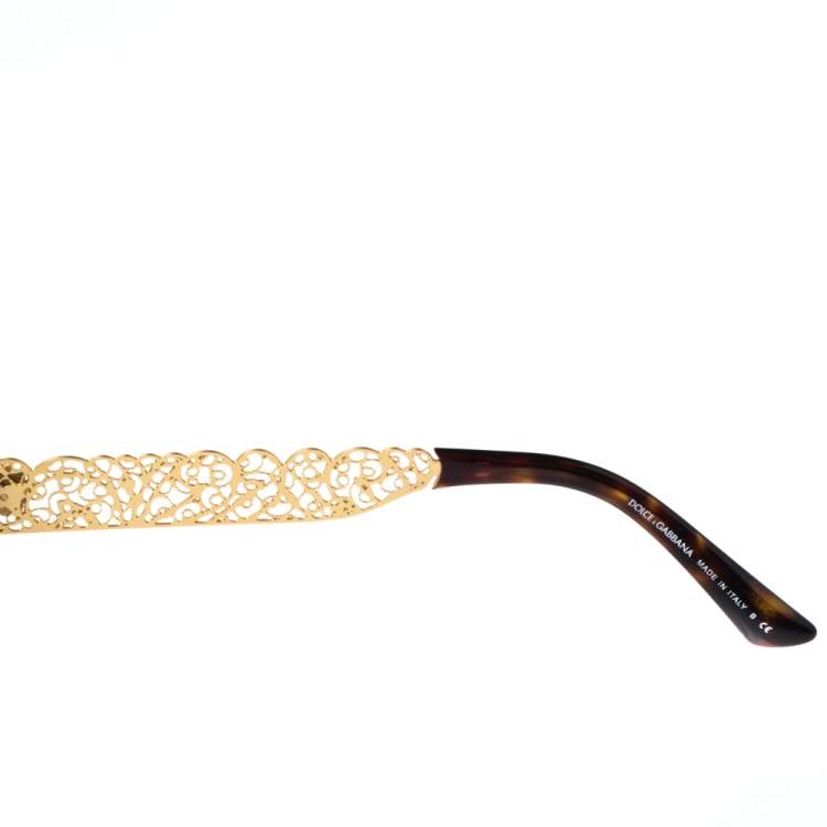 مملوكة مسبقًا Dolce & Gabbana Havana/Brown Gradient DG 4213 Filigree Cat Eye Sunglasses