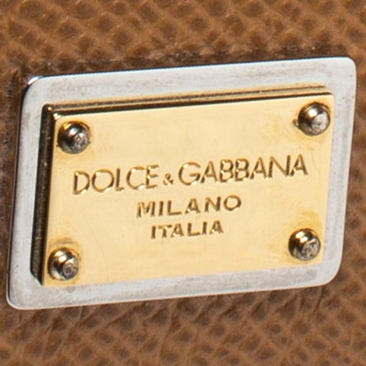 Pre Owned Dolce & Gabbana Tan Leather Agenda Organizer
