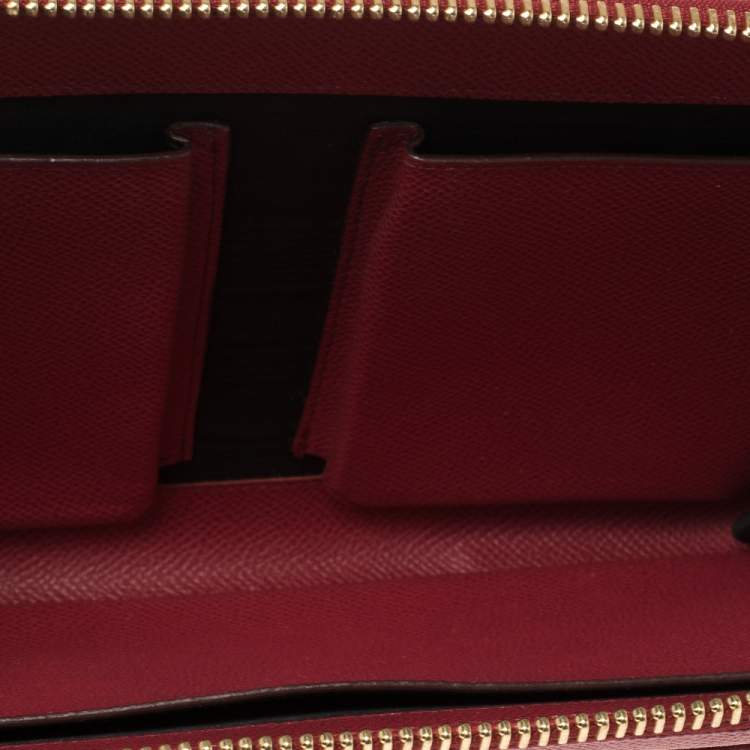 Pre Owned Dolce & Gabbana Red Grained Leather Zip iPad Case