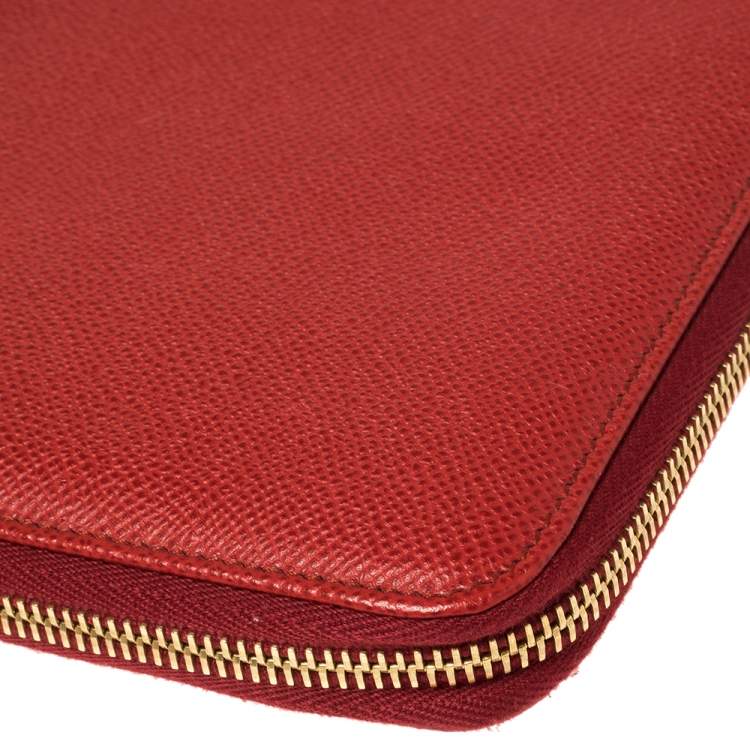 Pre Owned Dolce & Gabbana Red Leather Agenda Organizer