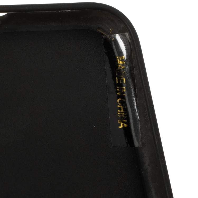 Pre Owned Dolce & Gabbana Black Rubber Abstract Appliques iPhone X Case