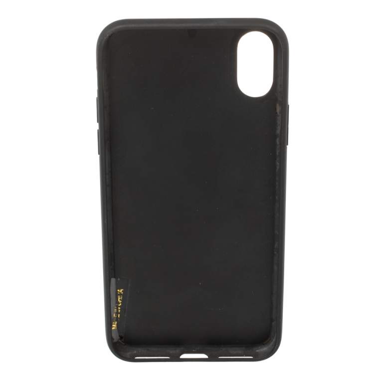 Pre Owned Dolce & Gabbana Black Rubber Abstract Appliques iPhone X Case