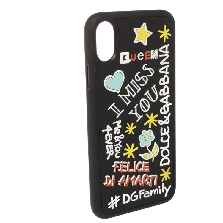 zeil aantal Inloggegevens Dolce & Gabbana Black Rubber Abstract Appliques iPhone X Case Dolce &  Gabbana | TLC