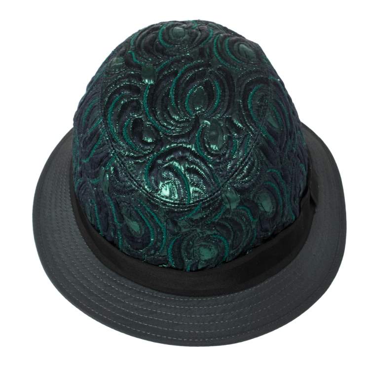 Pre Owned Dolce & Gabbana Bicolor Metallic Jacquard Bucket Hat