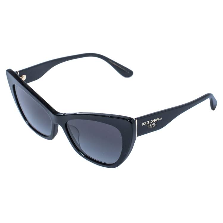 Pre Owned Dolce & Gabbana Black/ Grey Gradient DG 4370-F Cat Eye Sunglasses