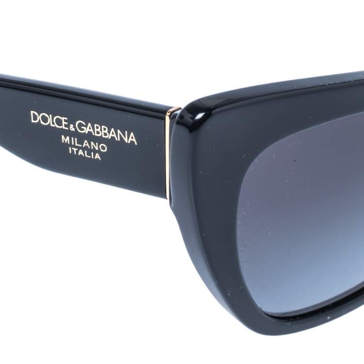 Pre Owned Dolce & Gabbana Black/ Grey Gradient DG 4370-F Cat Eye Sunglasses