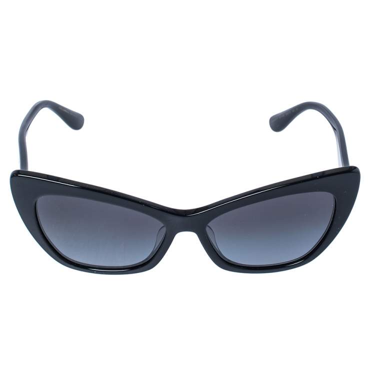 Pre Owned Dolce & Gabbana Black/ Grey Gradient DG 4370-F Cat Eye Sunglasses