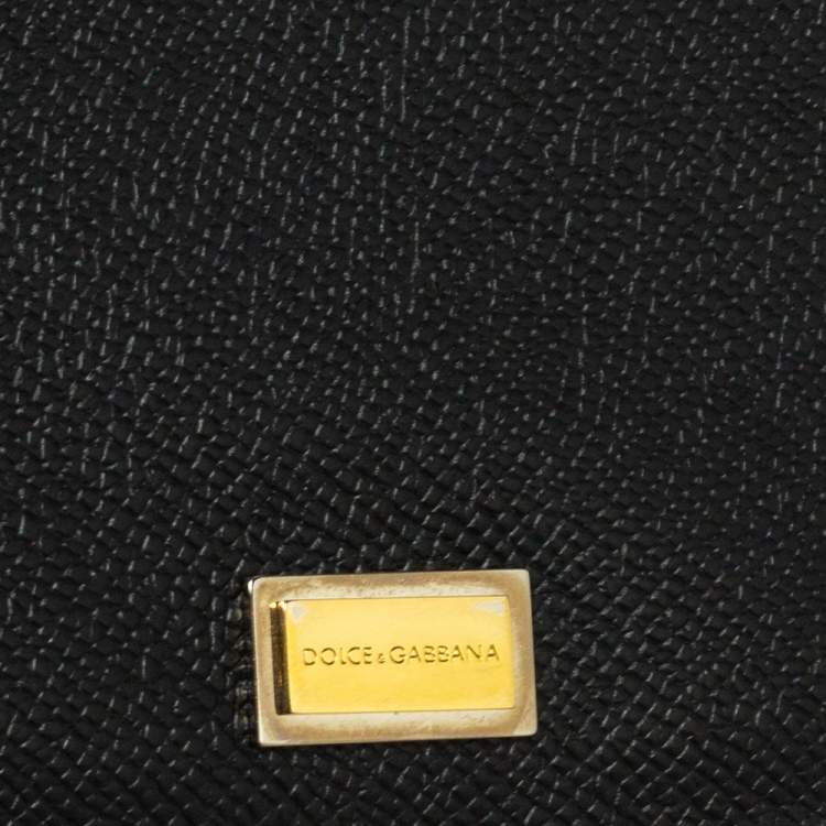 Pre Owned Dolce & Gabbana Black Leather Ipad Case