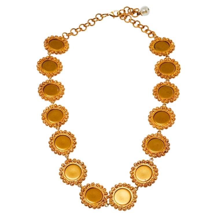 مملوكة مسب قًا Dolce & Gabbana Red Crystal Embellished Necklace