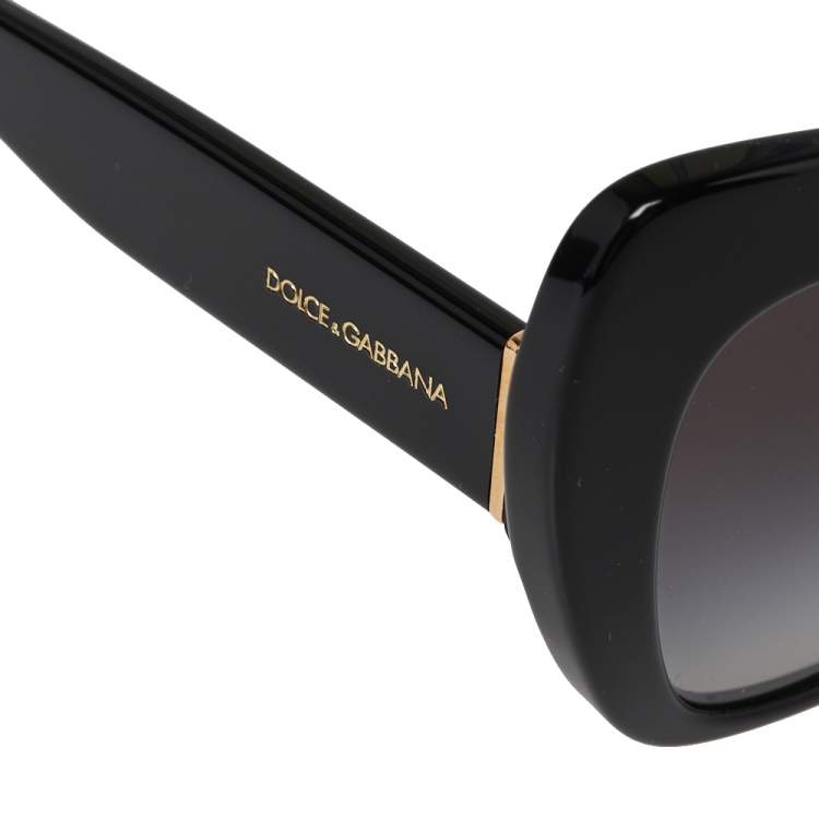 Pre Owned Dolce & Gabbana Black/ Grey Gradient DG4319 Cat- Eye Sunglasses