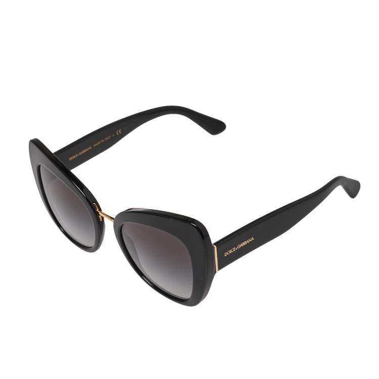 Pre Owned Dolce & Gabbana Black/ Grey Gradient DG4319 Cat- Eye Sunglasses