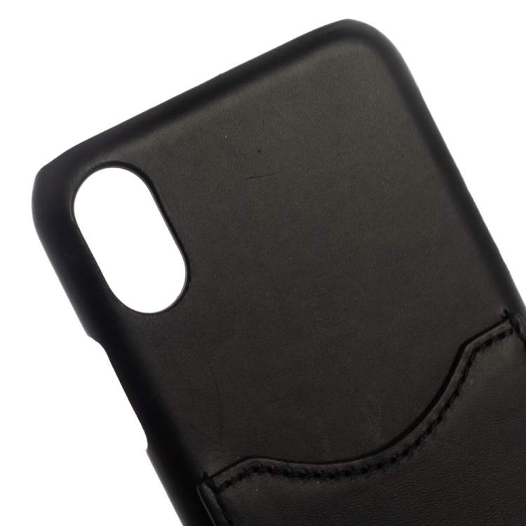 Pre Owned Dolce & Gabbana Black Leather DG Amore iPhone X Cover