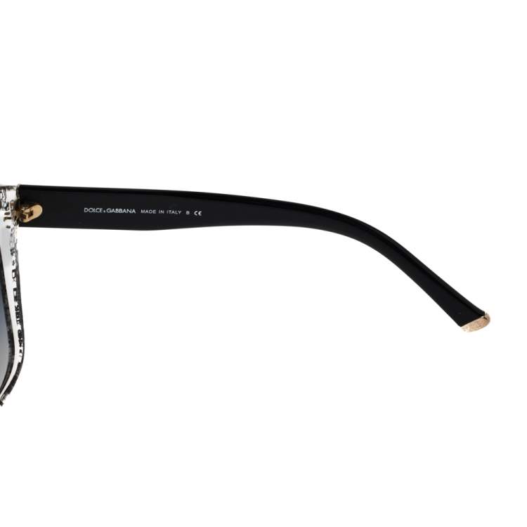 Pre Owned Dolce & Gabbana Black Lace / Grey Gradient DG 4111 Cateye Sunglasses