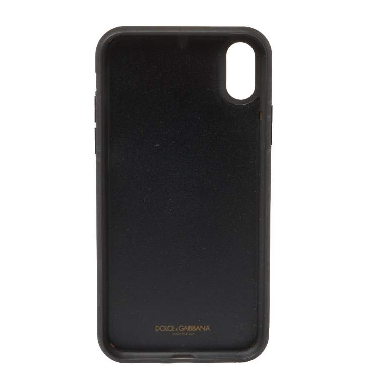 Pre Owned Dolce & Gabbana Brown Leopard Print Dauphine iPhone XR Case 