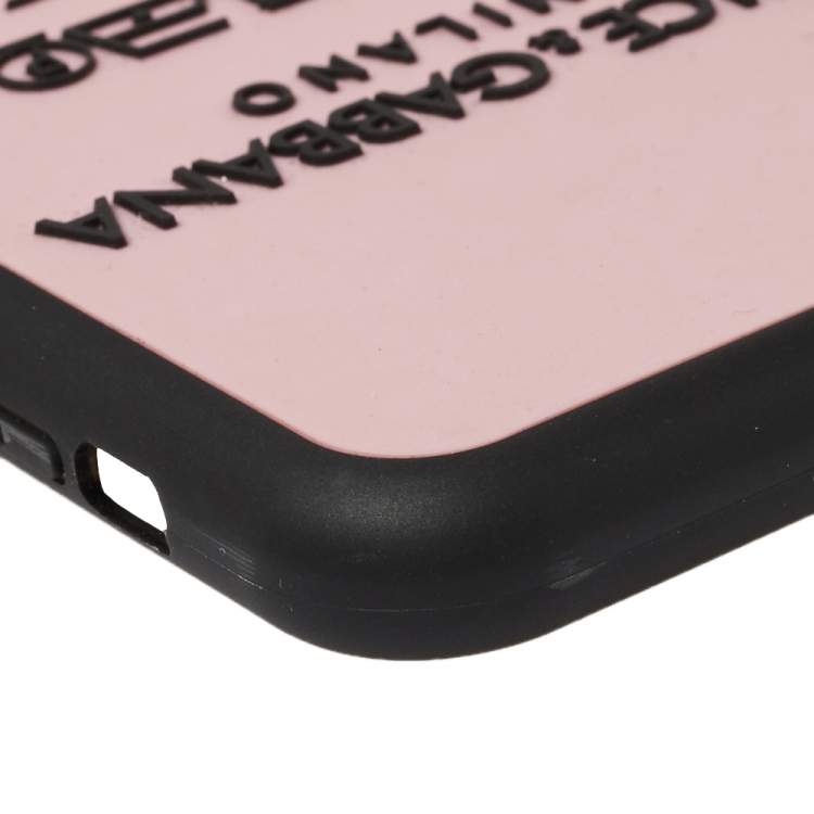 Pre Owned Dolce & Gabbana Pink Laundry Label Print iPhone XR Case