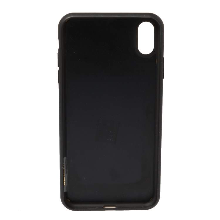 Pre Owned Dolce & Gabbana Black Amore Embossed PVC iPhone XS Max Case
