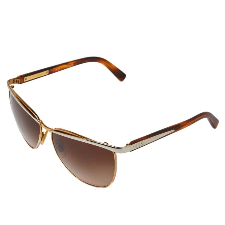 Pre Owned Dolce & Gabbana x Madonna Two Tone/ Brown Gradient DG 2087 Aviator Sunglasses