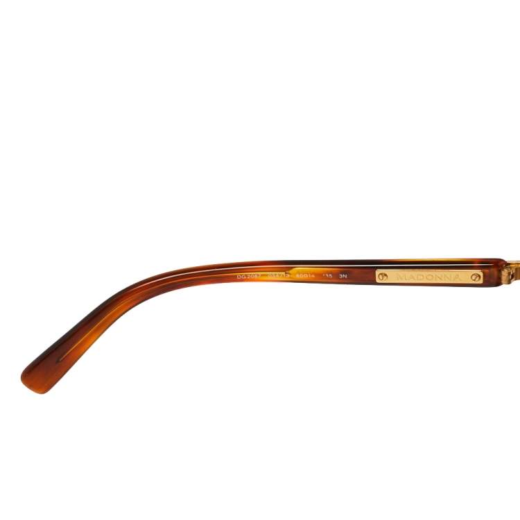 Pre Owned Dolce & Gabbana x Madonna Two Tone/ Brown Gradient DG 2087 Aviator Sunglasses