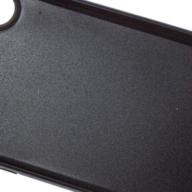 Pre Owned Dolce & Gabbana Red/Black Leather Dauphine iPhone X Case