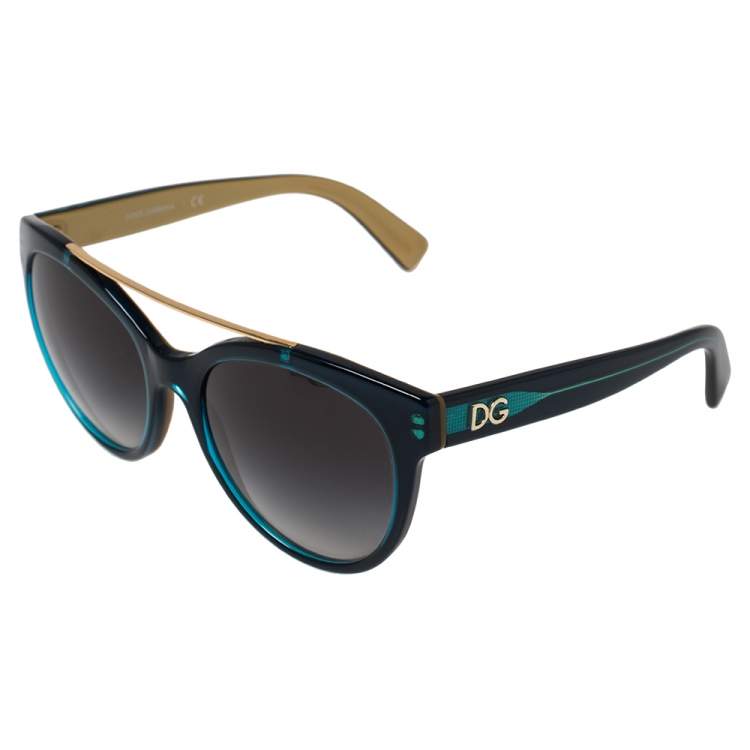 Pre Owned Dolce & Gabbana Blue / Grey Gradient DG4280 Cat Eye Sunglasses