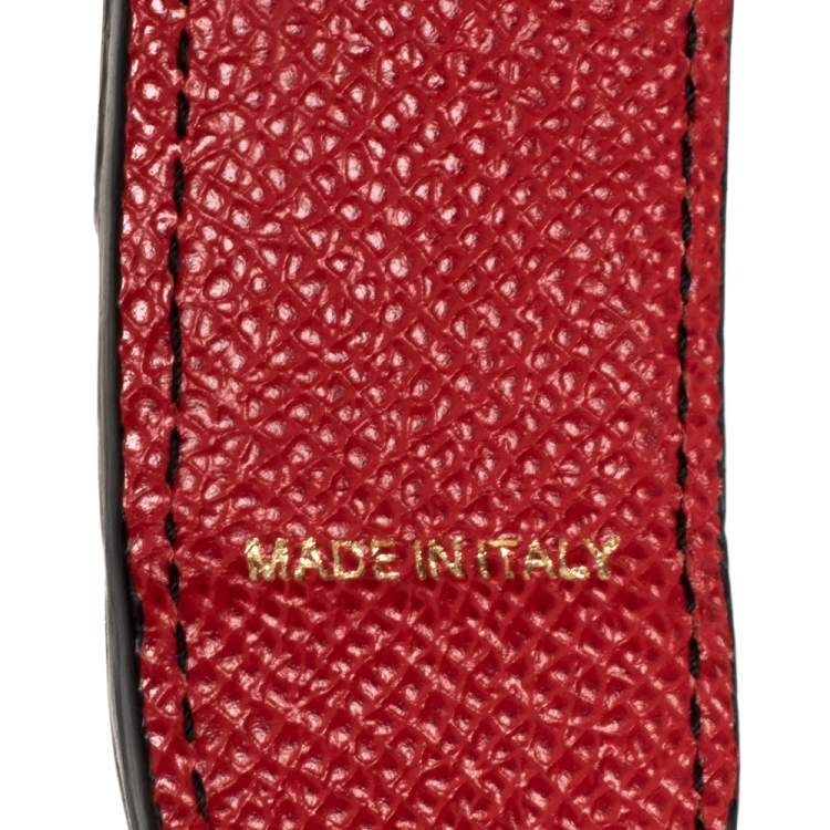 Pre Owned Dolce & Gabbana Multicolor Floral Leather Studded Bag Strap