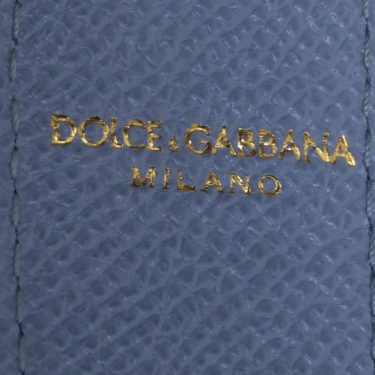 Pre Owned Dolce & Gabbana Blue Leather Studded Shoulder Bag Strap