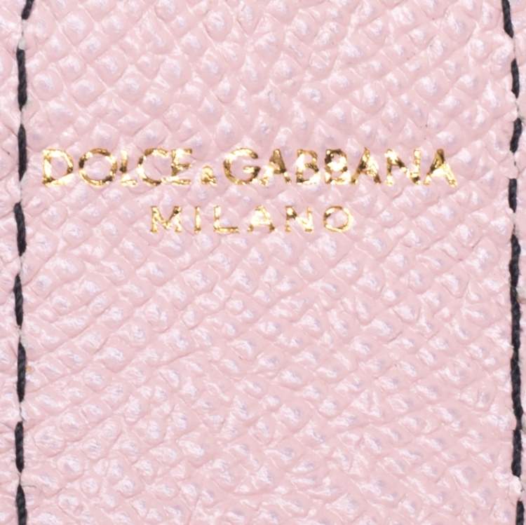 Pre Owned Dolce & Gabbana Pink/Green Leather Studded Shoulder Bag Strap