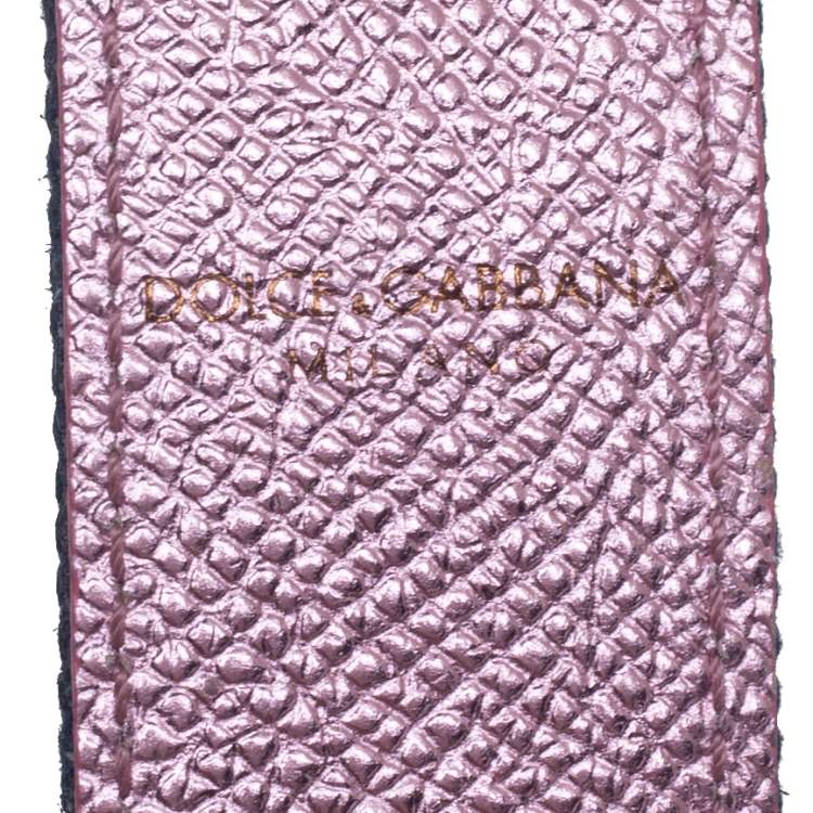 مملوكة مسبقًا Dolce & Gabbana Blue Denim Embellished Shoulder Bag Strap