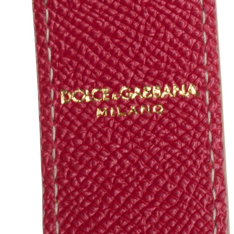 Pre Owned Dolce & Gabbana Brown/Black Leopard Print Coated Canvas Shoulder Bag Strap