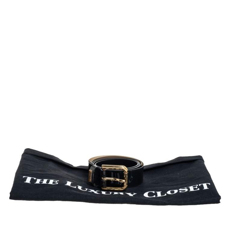Pre Owned Dolce & Gabbana Black Transparent Vinyl Waist Belt 65CM