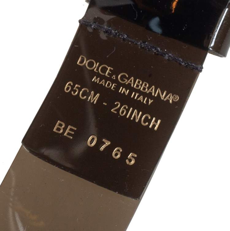 Pre Owned Dolce & Gabbana Black Transparent Vinyl Waist Belt 65CM