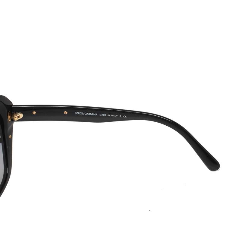 Pre Owned Dolce & Gabbana Black Acetate Sicilian Baroque Gradient Sunglasses