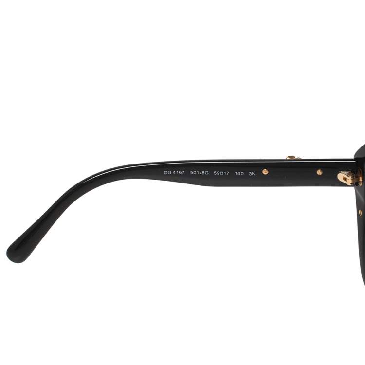 Pre Owned Dolce & Gabbana Black Acetate Sicilian Baroque Gradient Sunglasses